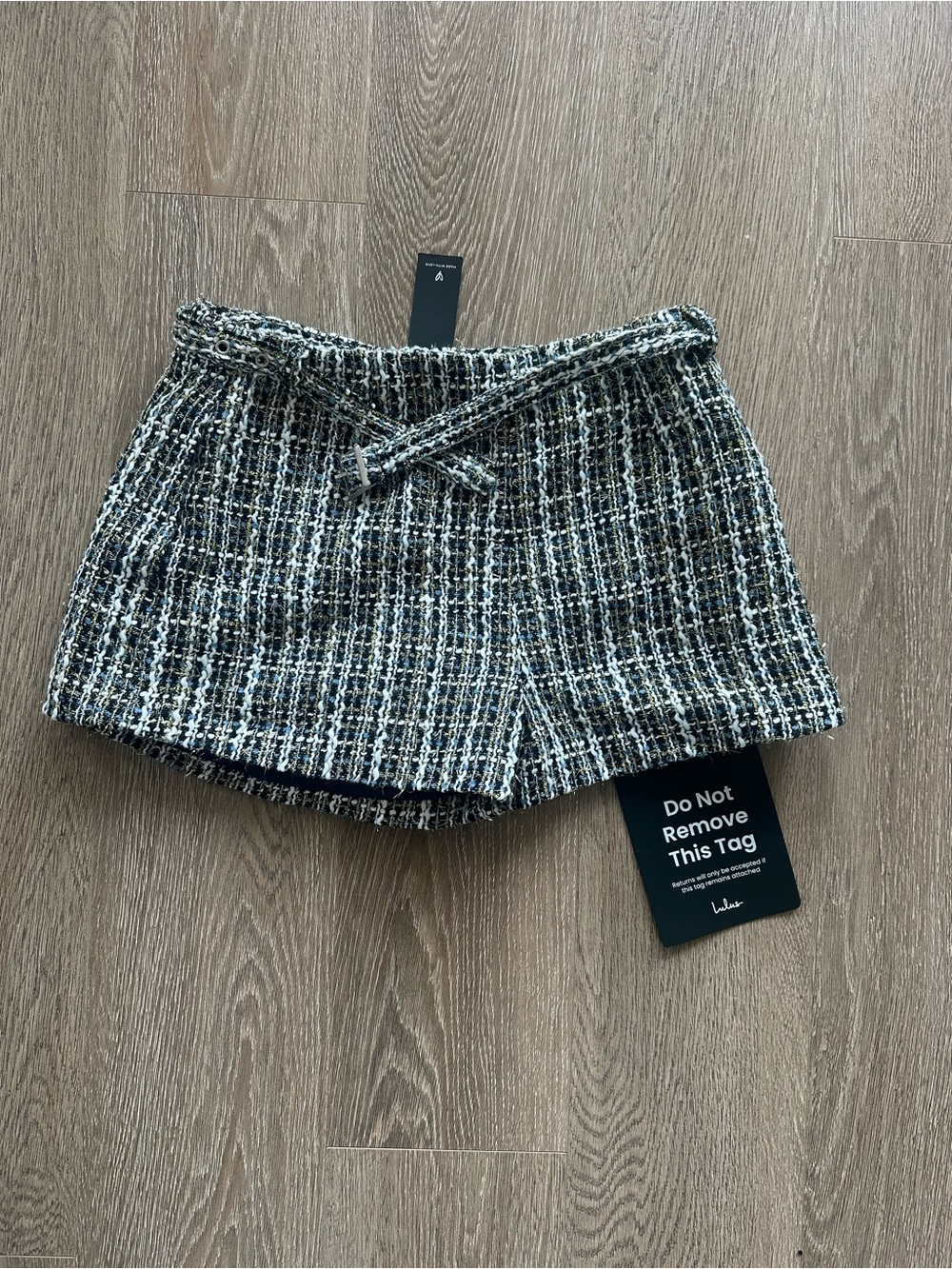 Lulu's Tweed High-Waist Shorts
